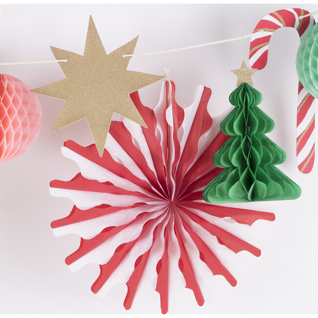 Xmas Honeycomb Garland - Garlands - 3