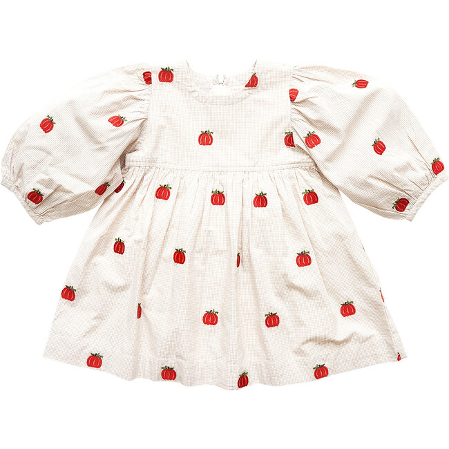 Girls Bea Dress, Pumpkin Embroidery