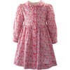 Meadow Print Button-front Dress, Pink - Dresses - 1 - thumbnail