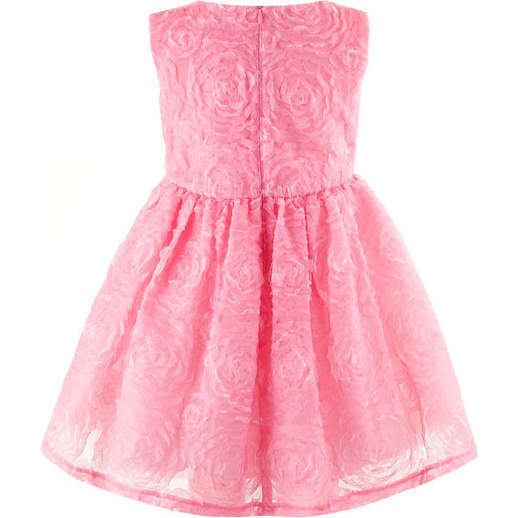 Rosette Tulle Dress, Pink