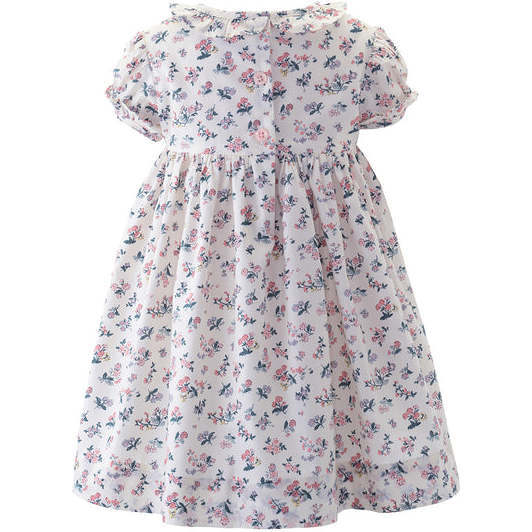 Mini Bloom Floral Smocked Dress, Pink - Dresses - 2
