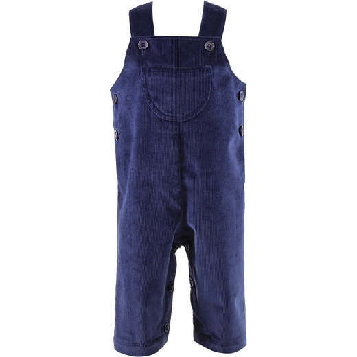 Cord Dungarees, Navy - Overalls - 1