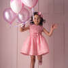 Rosette Tulle Dress, Pink - Dresses - 3