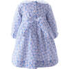 Daisy Flannel Pleated Dress and Bloomers, Blue - Dresses - 2 - thumbnail