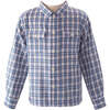 Check Flannel Tartan Shirt, Blue - Shirts - 1 - thumbnail