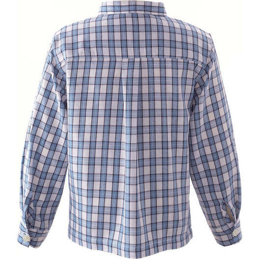 Check Flannel Tartan Shirt, Blue - Shirts - 2