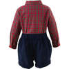 Tartan Shirt and Shorts Set, Red - Mixed Apparel Set - 2