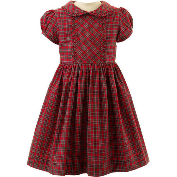 Tartan Frill Dress, Red - Rachel Riley Dresses | Maisonette