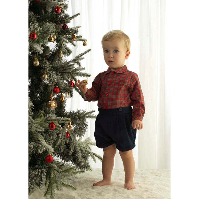 Tartan Shirt and Shorts Set, Red - Mixed Apparel Set - 3