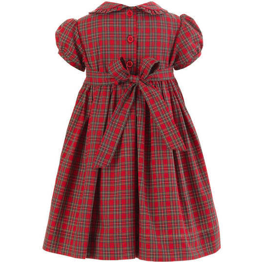Tartan Frill Dress & Bloomers, Red