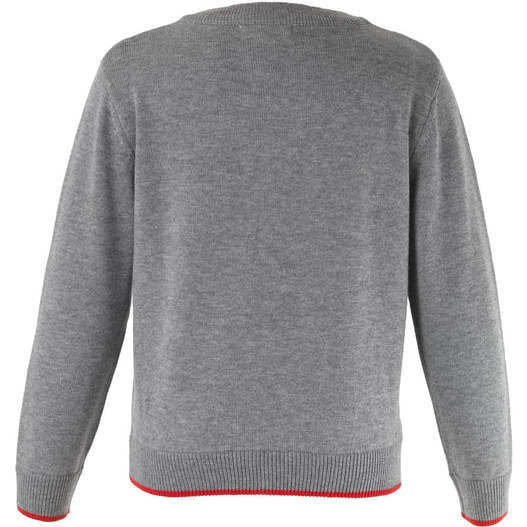 Soldier V-Neck Sweater, Grey - Sweaters - 2