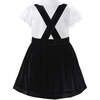 Silk Velvet Pinafore Set, Black - Mixed Apparel Set - 2