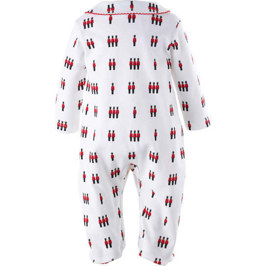 Soldier Print Babygro, White - Onesies - 2