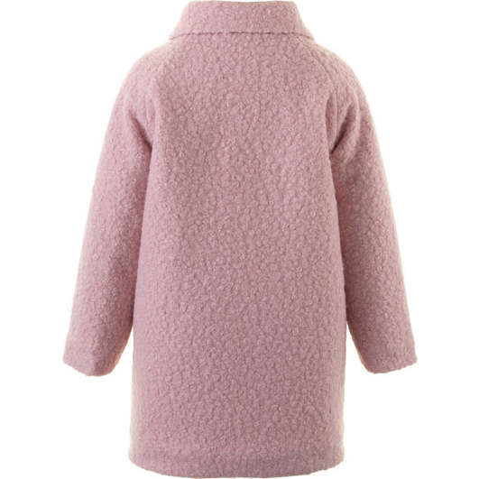Bow Boucle Coat, Pink