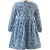 Blossom Smocked Dress, Blue - Dresses - 2