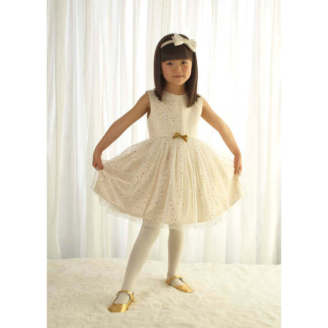 Sparkle Star Tulle Dress, Gold - Dresses - 3