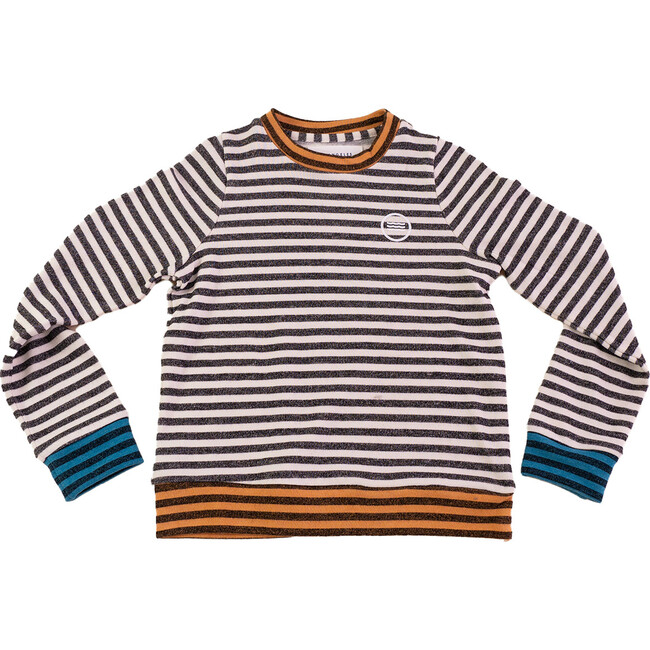 Charcoal Stripe Pullover, Natural
