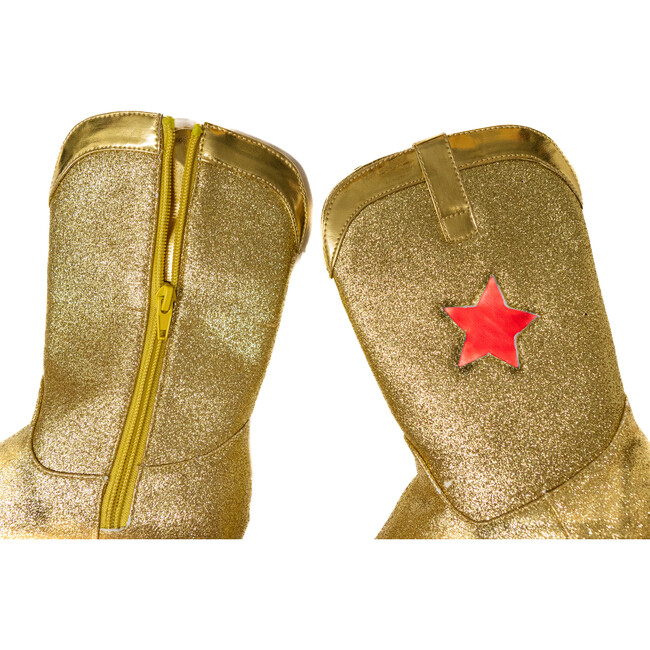 A Leading Role Gold Sparkle Boots