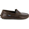 Pull Up Leather Plain Drivers, Dark Brown - Loafers - 1 - thumbnail