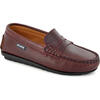 Pull up Leather Penny Moccasins, Burgundy - Loafers - 2