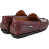 Pull up Leather Penny Moccasins, Burgundy - Loafers - 4