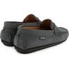 Nubuck Leather Penny Moccasins, Grey - Loafers - 4