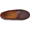 Pull up Leather Penny Moccasins, Burgundy - Loafers - 5