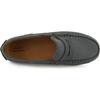 Nubuck Leather Penny Moccasins, Grey - Loafers - 5