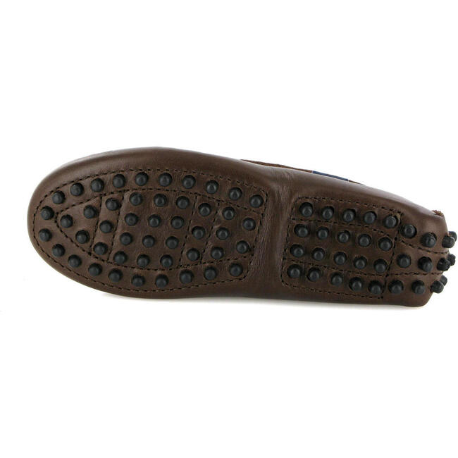 Pull Up Leather Plain Drivers, Dark Brown - Loafers - 6
