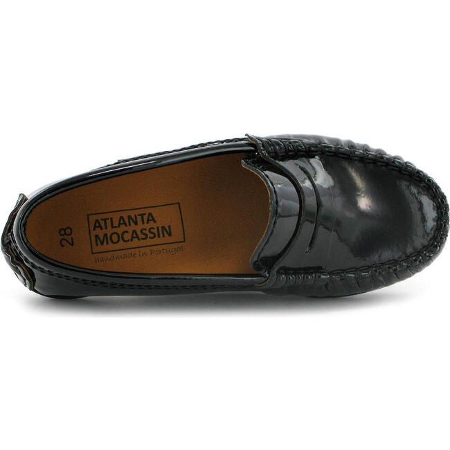 Patent Leather Penny Moccasin, Black - Loafers - 5