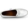 Adult Metallic Leather Penny Moccasins, Silver - Loafers - 4 - thumbnail