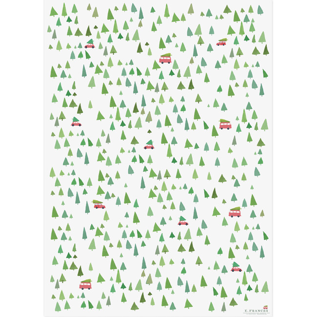 Holiday Trees Gift Wrap Sheet