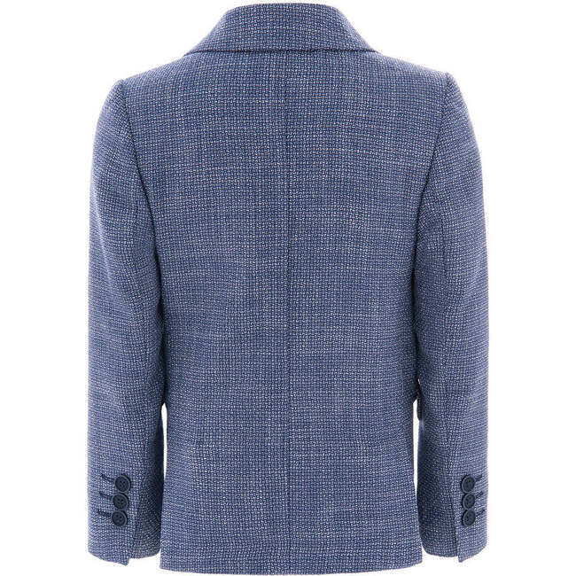 Peak Lapel Formal Blazer, Blue - Blazers - 3