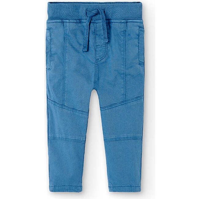 Stretch Gabardine Pants, Blue - Pants - 1
