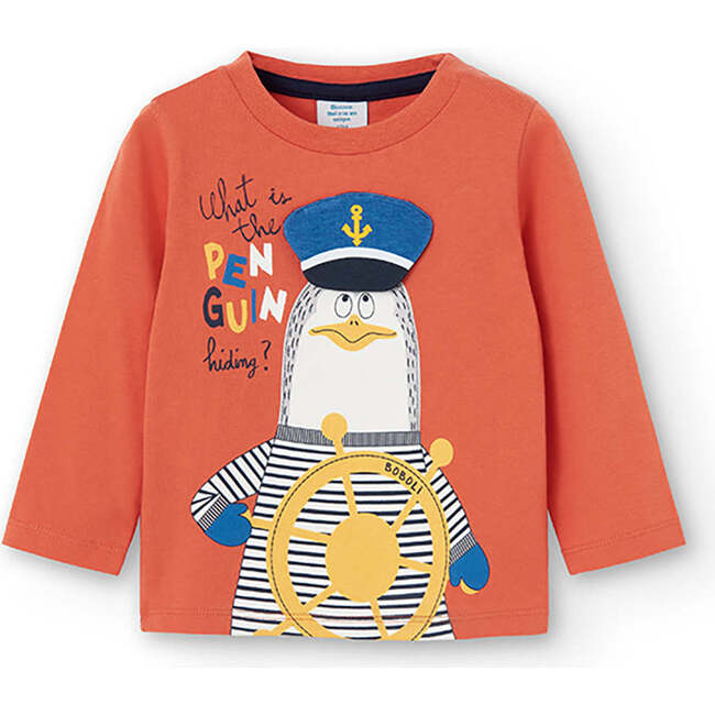 Sailor Graphic T-Shirt, Orange - Tees - 1