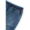 Stretch Knit Pants, Blue - Pants - 2 - thumbnail