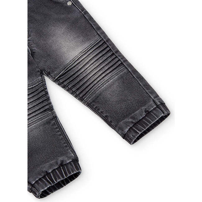 Streth Knit Pants, Grey - Pants - 3
