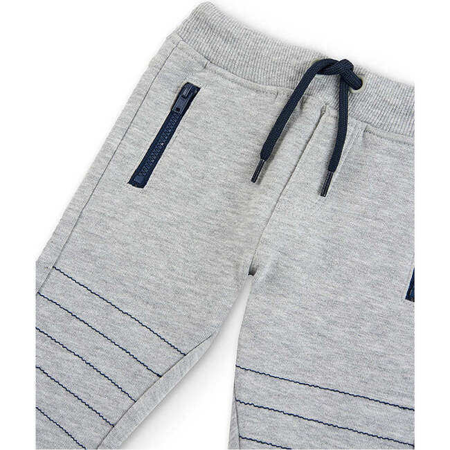 Melange Fleece Sweatpants, Grey