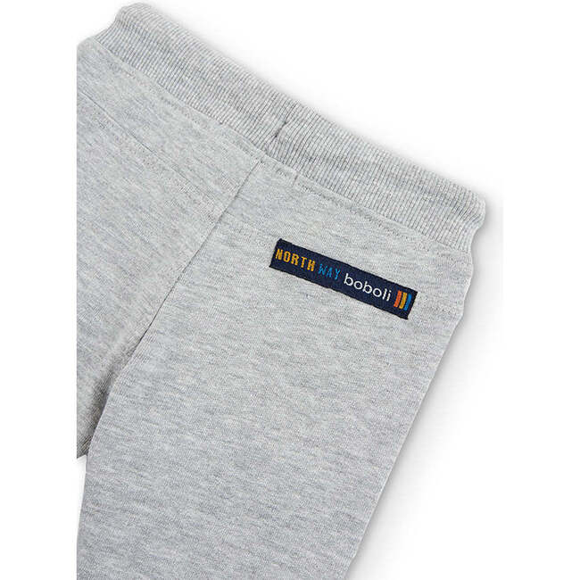 Melange Fleece Sweatpants, Grey - Sweatpants - 3