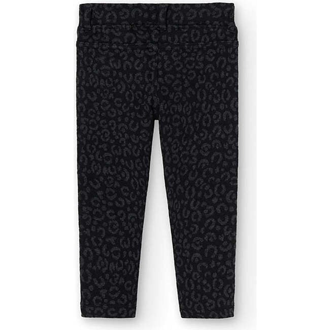 Leopard Print Pants, Black - Pants - 4