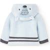 Fluffy Knit Jacket, Light Blue - Jackets - 2 - thumbnail