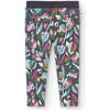 Floral Fleece Pants, Green - Pants - 1 - thumbnail