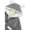 Fluffy Knit Jacket, Grey - Jackets - 2