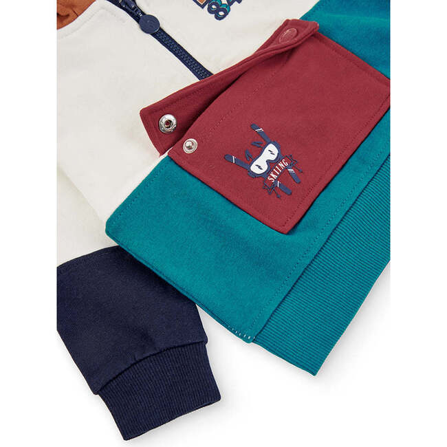 Half Zip Logo Hoodie, Multicolored - Sweatshirts - 3