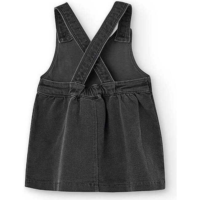 Denim Pinafore Dress, Grey - Dresses - 4