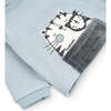 Cat Graphic Outfit, Blue - Mixed Apparel Set - 4