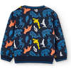 Animal Graphic Fleece Sweatshirt, Navy - Sweatshirts - 3