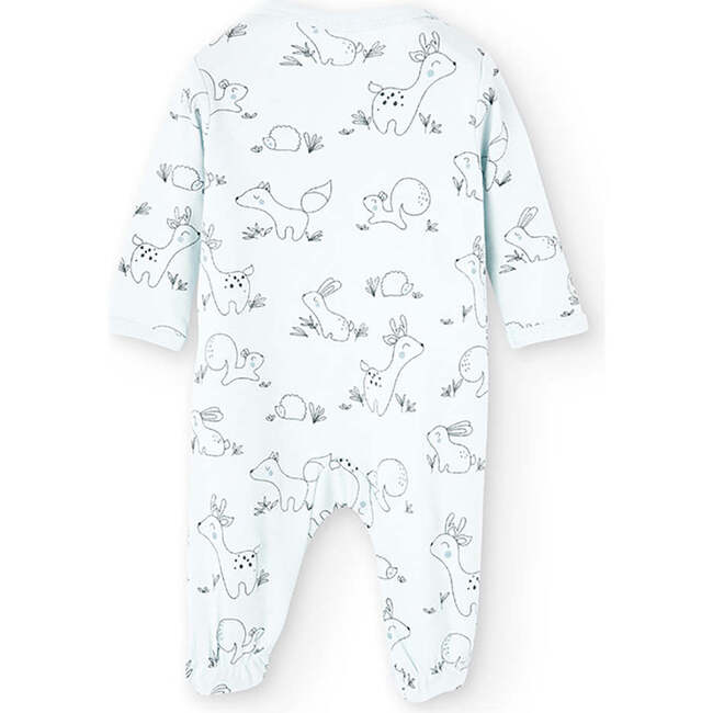 Animal Graphic Bodysuit, Light Blue - Bodysuits - 3