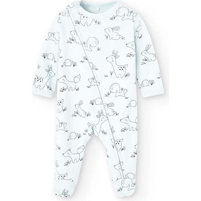 Animal Graphic Bodysuit, Light Blue - Bodysuits - 4