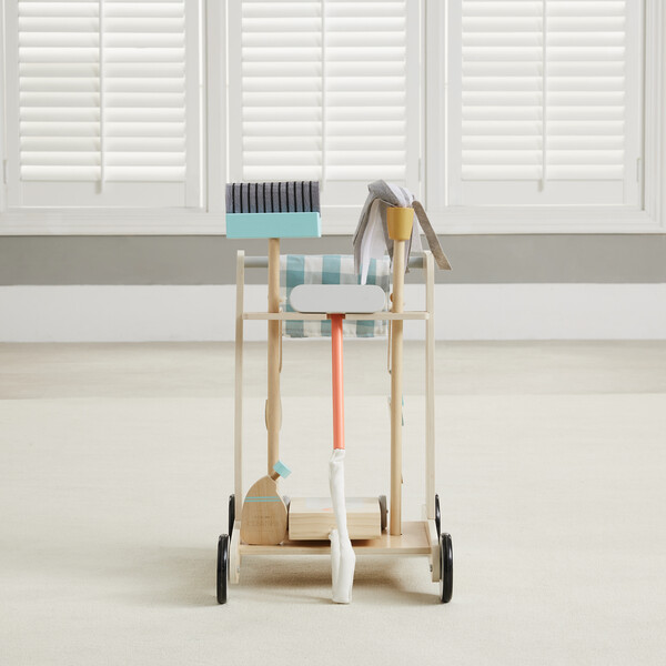 Smart Cleaning Cart, Natural - Wonder & Wise by Asweets Kids | Maisonette